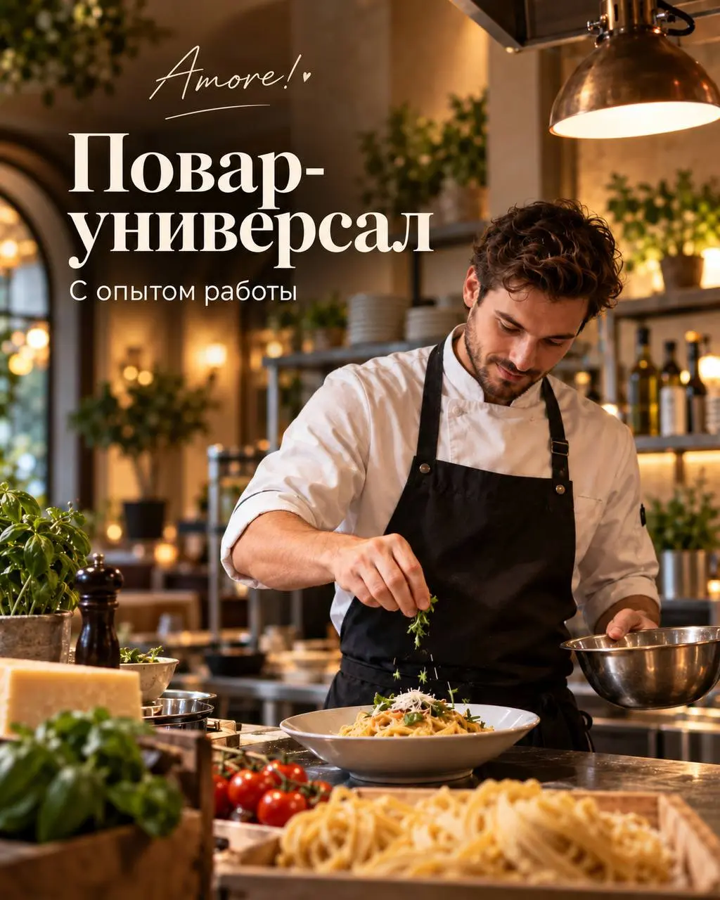 ПОВАР-УНИВЕРСАЛ
От 6 000₽/смена
Amore!
• Москва, Новослободская, 26 стр.1
• Рестораны/Кафе
• 89114833735
Полное описание вакансии размещено в Телеграм и Макс | Сетка — социальная сеть от hh.ru