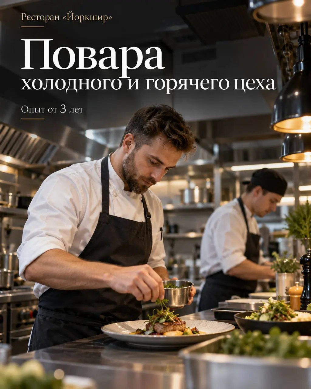 1️⃣ПОВАР ХОЛОДНОГО ЦЕХА,
2️⃣ПОВАР ГОРЯЧЕГО ЦЕХА
5 000₽/смена - 6 500₽/смена
Ресторан «Йоркшир»
• Москва, м | Сетка — социальная сеть от hh.ru