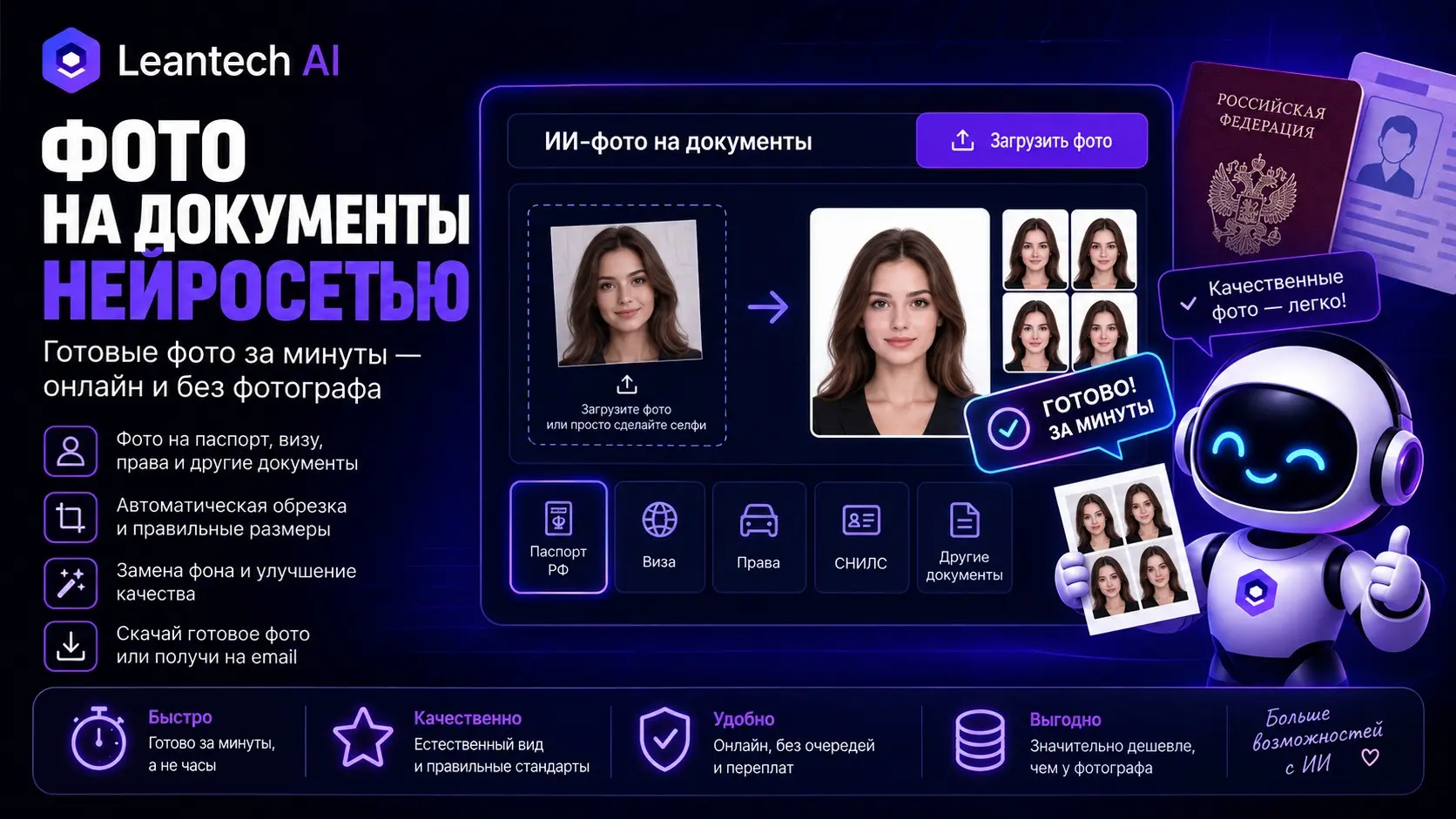Фото на документы нейросетью за 2 минуты, без фотостудии | Сетка — социальная сеть от hh.ru