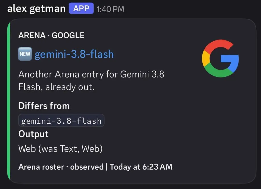 Gemini 3.8 Flash снова появился на Arena. Похоже, Google тестирует под этим названием новый чекпоинт. Мой прогноз: это либо Gemini 3.9 Flash, либо ранний чекпоинт Gemini 4.0 Pro.
Хотя... да пофигу | Сетка — социальная сеть от hh.ru