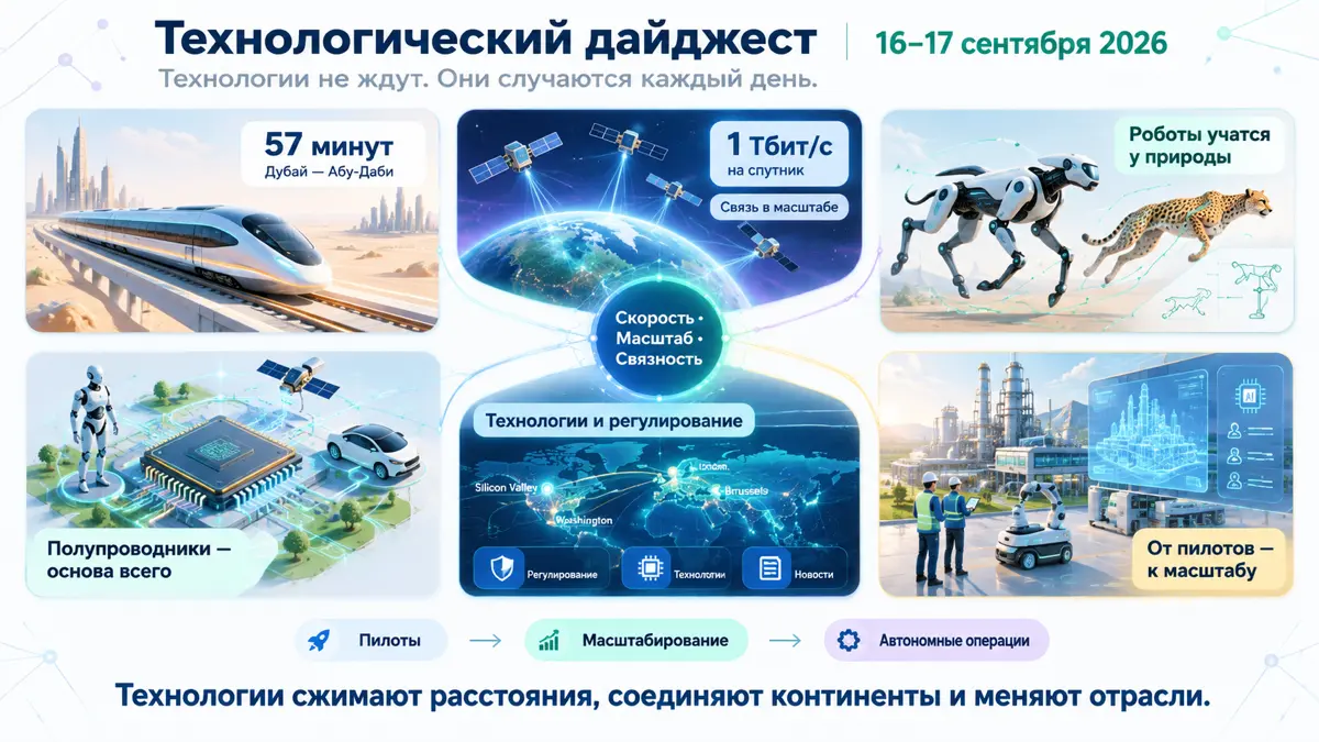 Технологический дайджест: 16–17 сентября 2026 | Сетка — социальная сеть от hh.ru