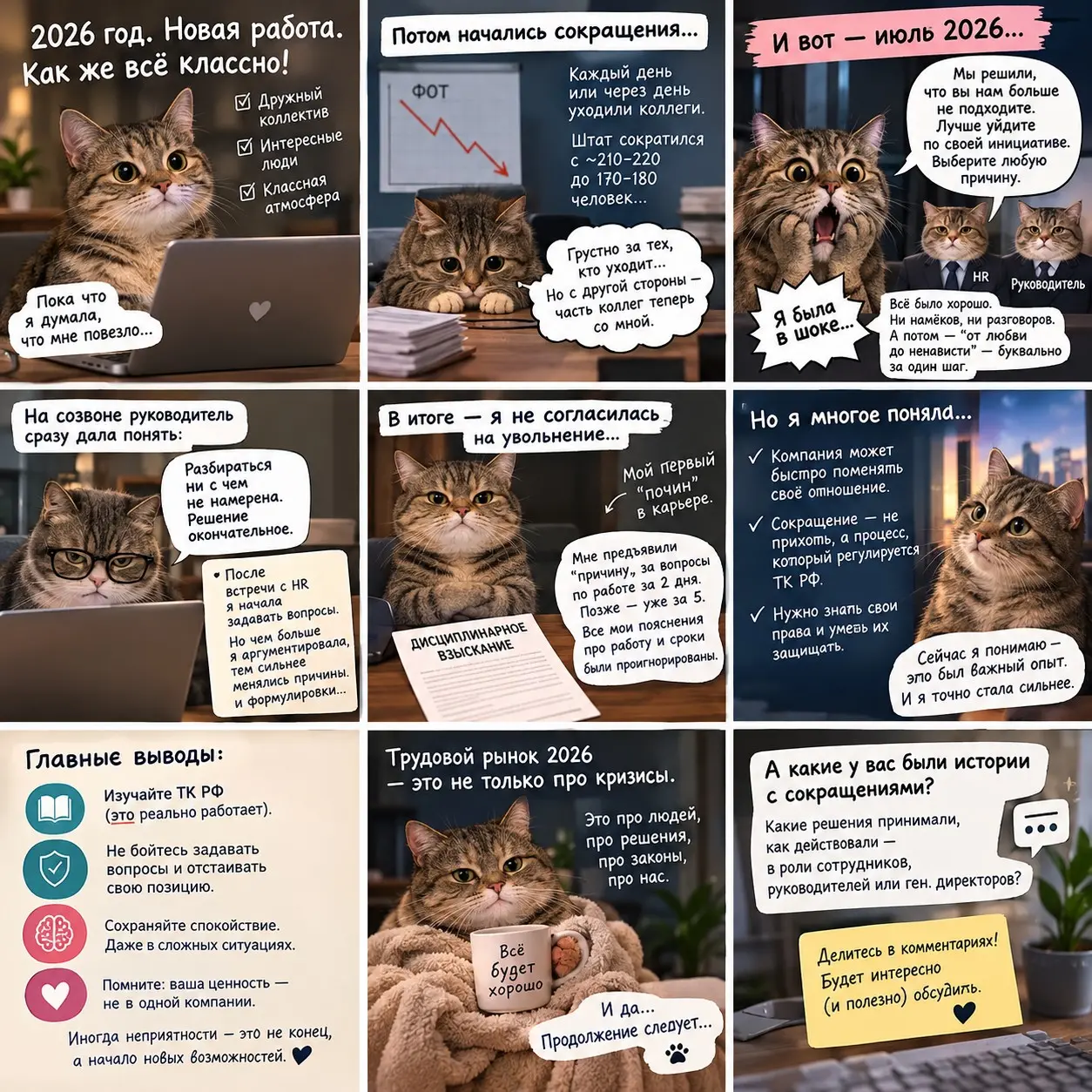 Полезно о тихом. Трудовой рынок 2026г. Сокращения. Часть 1 | Сетка — социальная сеть от hh.ru