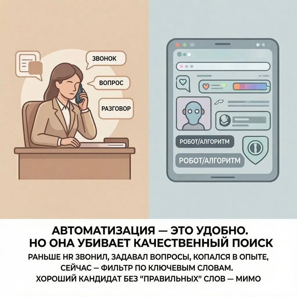 2 месяца поиска. Куча отказов. И чёткое понимание: проблема не во мне. Проблема в системе, где человека заменили ключевые слова | Сетка — социальная сеть от hh.ru