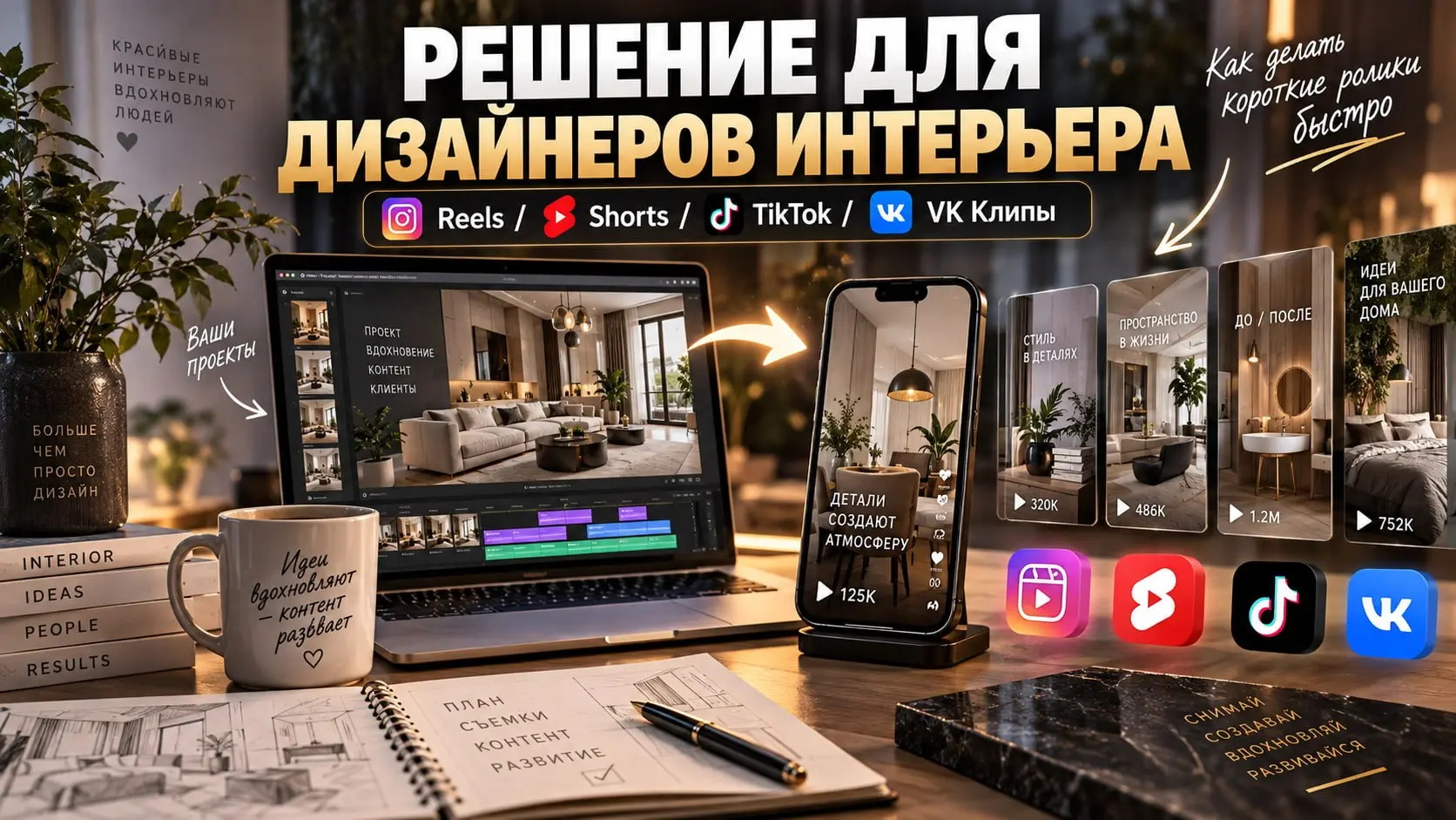 350 000 просмотров на Shorts без монтажера и дизайнера?
Формат роликов «Какой стиль интерьера выбрать?» разрывает охваты: протестировал на связке и забрал 351K, 40K и 36K просмотров | Сетка — социальная сеть от hh.ru