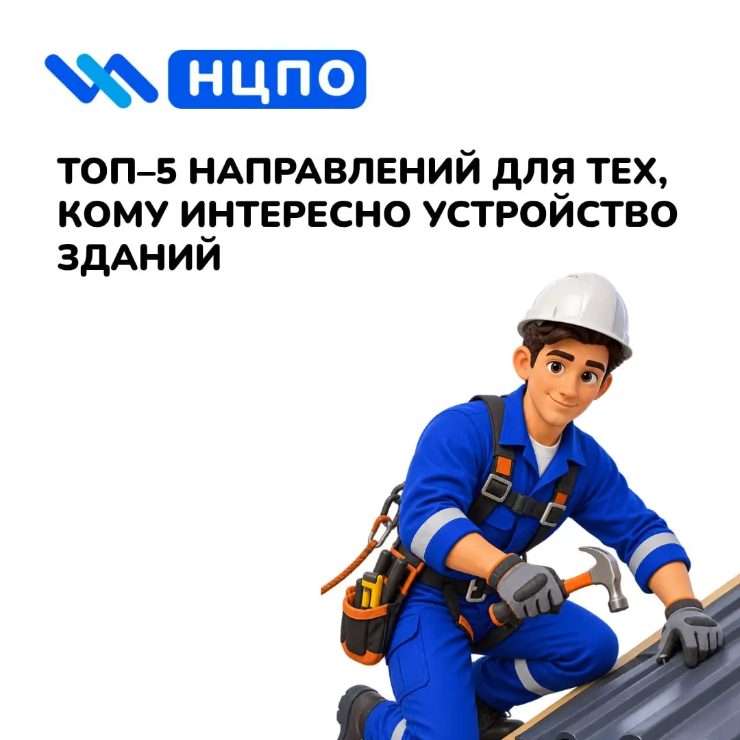 🏢 ТОП–5 направлений для тех, кому интересно устройство зданий
Здание держится не только на стенах. Внутри есть крыша, изоляция, слаботочные системы, дымоходы, отделка и скрытые узлы | Сетка — социальная сеть от hh.ru