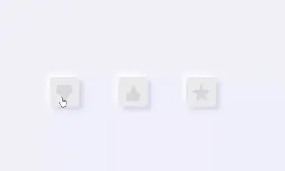 Stylized buttons - футуристичные объёмные кнопки. При нажатии выделяются и иконка внутри красится.
https://codepen.io/thebabydino/pen/bGrLprB | Сетка — социальная сеть от hh.ru