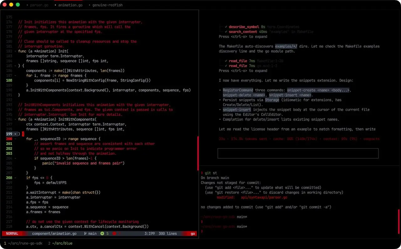 Rune - быстрый IDE и terminal multiplexer с GPU-рендерингом, который теперь открыт на GitHub | Сетка — социальная сеть от hh.ru
