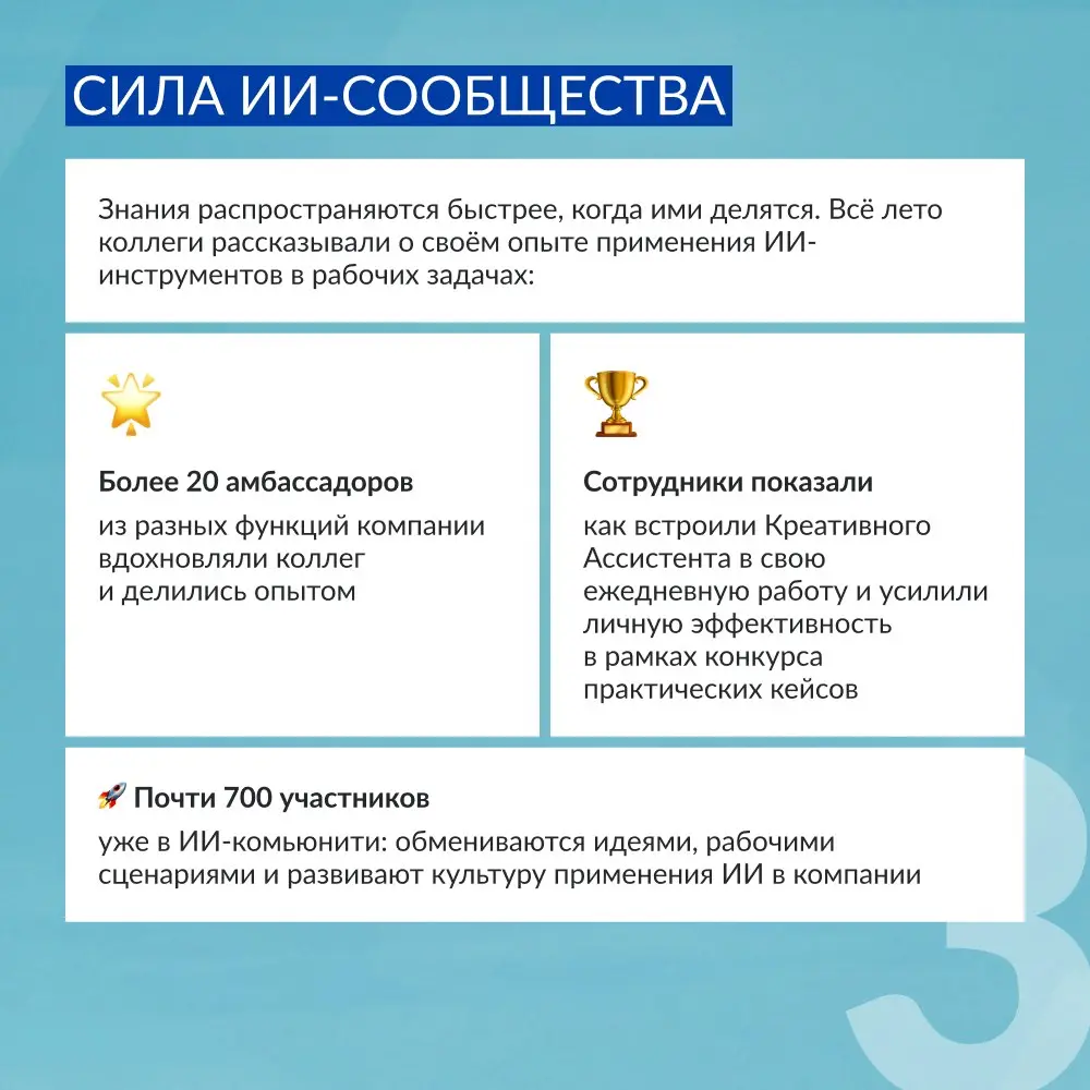 Провели лето с пользой: наши ИИ-инструменты стали умнее, а команда — сильнее 🤖
В июне мы рассказывали о программе Digital Summer, которая помогает сотрудникам освоить искусственный интеллект и встроит... | Сетка — социальная сеть от hh.ru
