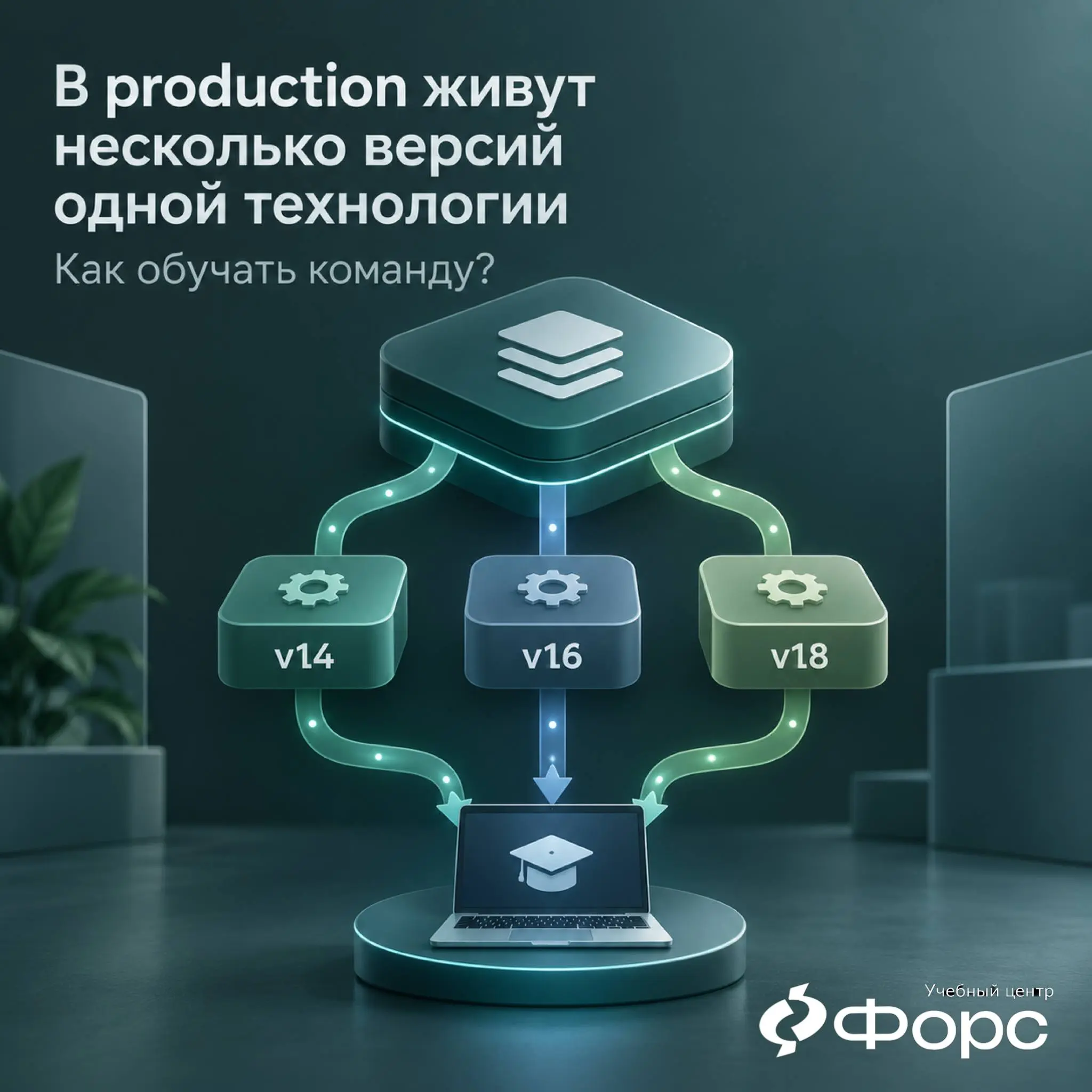 🛠️ В production одновременно живут несколько версий одной технологии. Как обучать команду?
Не обязательно делать отдельный курс под каждую.
И не обязательно учить всех только на newest version | Сетка — социальная сеть от hh.ru