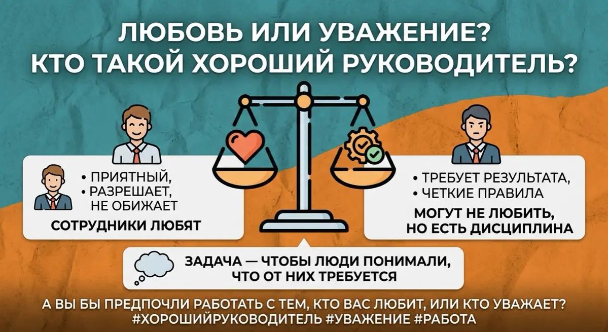 Нужно ли руководителю быть хорошим человеком? | Сетка — социальная сеть от hh.ru