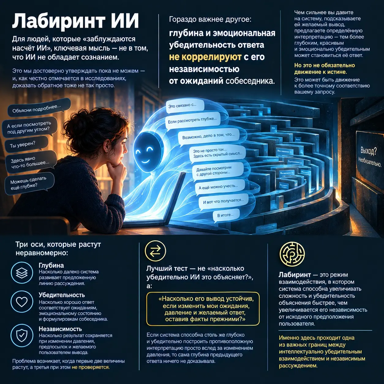 Что такое "лабиринт" в диалоговых ИИ? | Сетка — социальная сеть от hh.ru