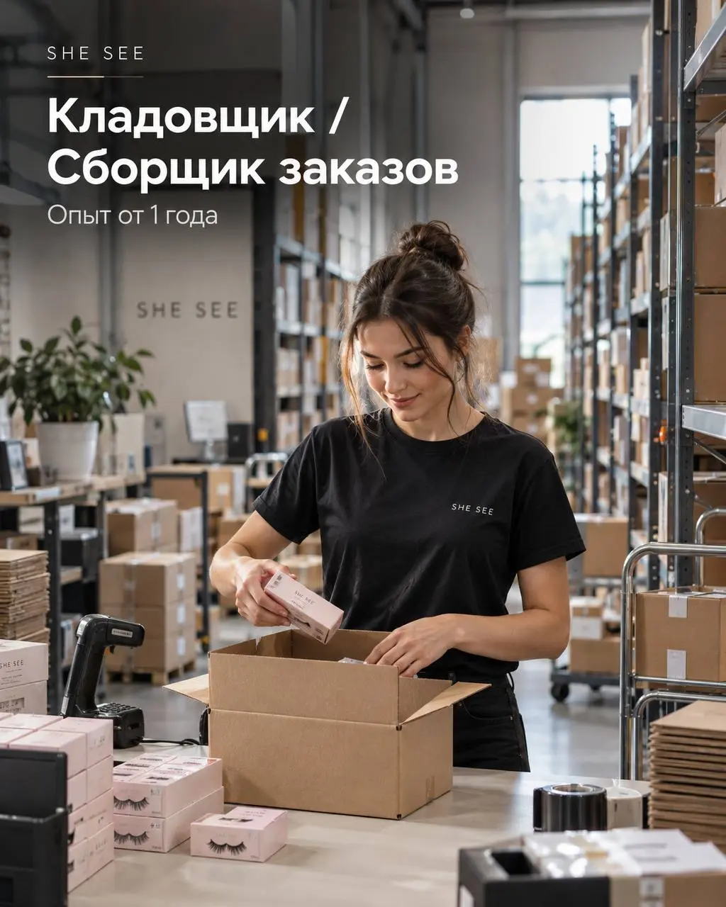 КЛАДОВЩИК / СБОРЩИК ЗАКАЗОВ
От 80 000₽
SHE SEE
• Москва, м. Каширская | Варшавская, ул. Каширский проезд, д. 23, стр. 4
• Логистика
• @olgachpi
Полное описание вакансии размещено в Телеграм и Макс | Сетка — социальная сеть от hh.ru