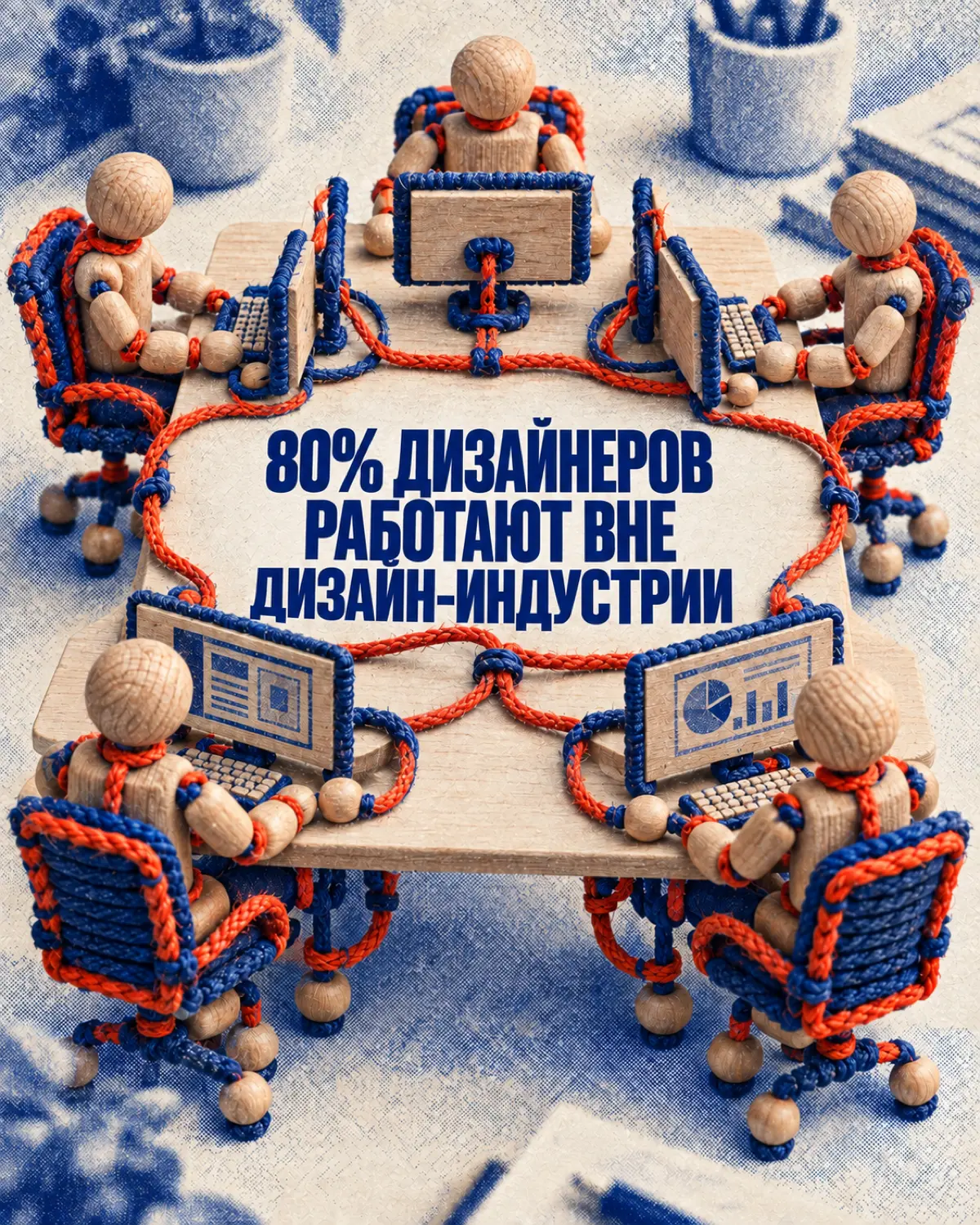 80% ДИЗАЙНЕРОВ РАБОТАЮТ ВНЕ ДИЗАЙН-ИНДУСТРИИ | Сетка — социальная сеть от hh.ru