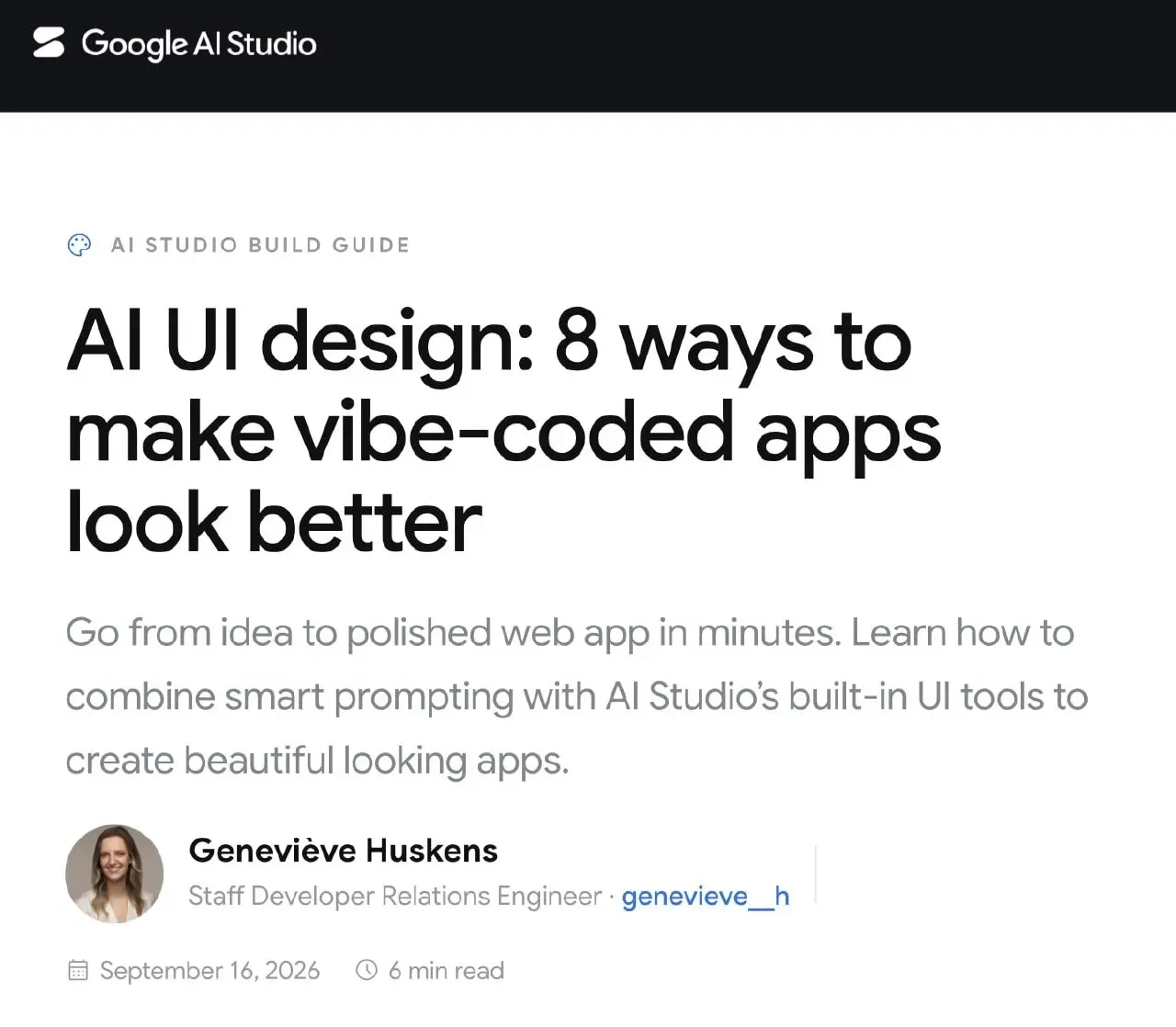 Вайбкодеры, для вас: Google дропнули гайд, как улучшить дизайн сгенерированных интерфейсов.
Внутри лежат подробные советы и полезные промпты, которые можно забрать в свой проект | Сетка — социальная сеть от hh.ru
