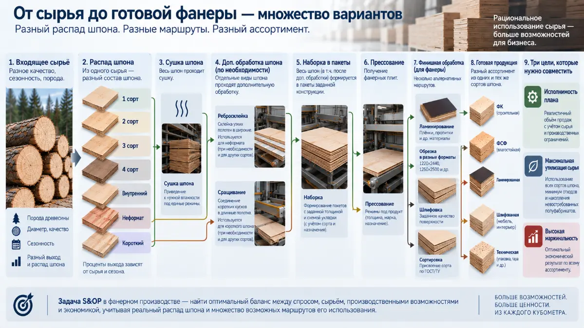S&OP в фанерном производстве: дилемма о трех стульях | Сетка — социальная сеть от hh.ru