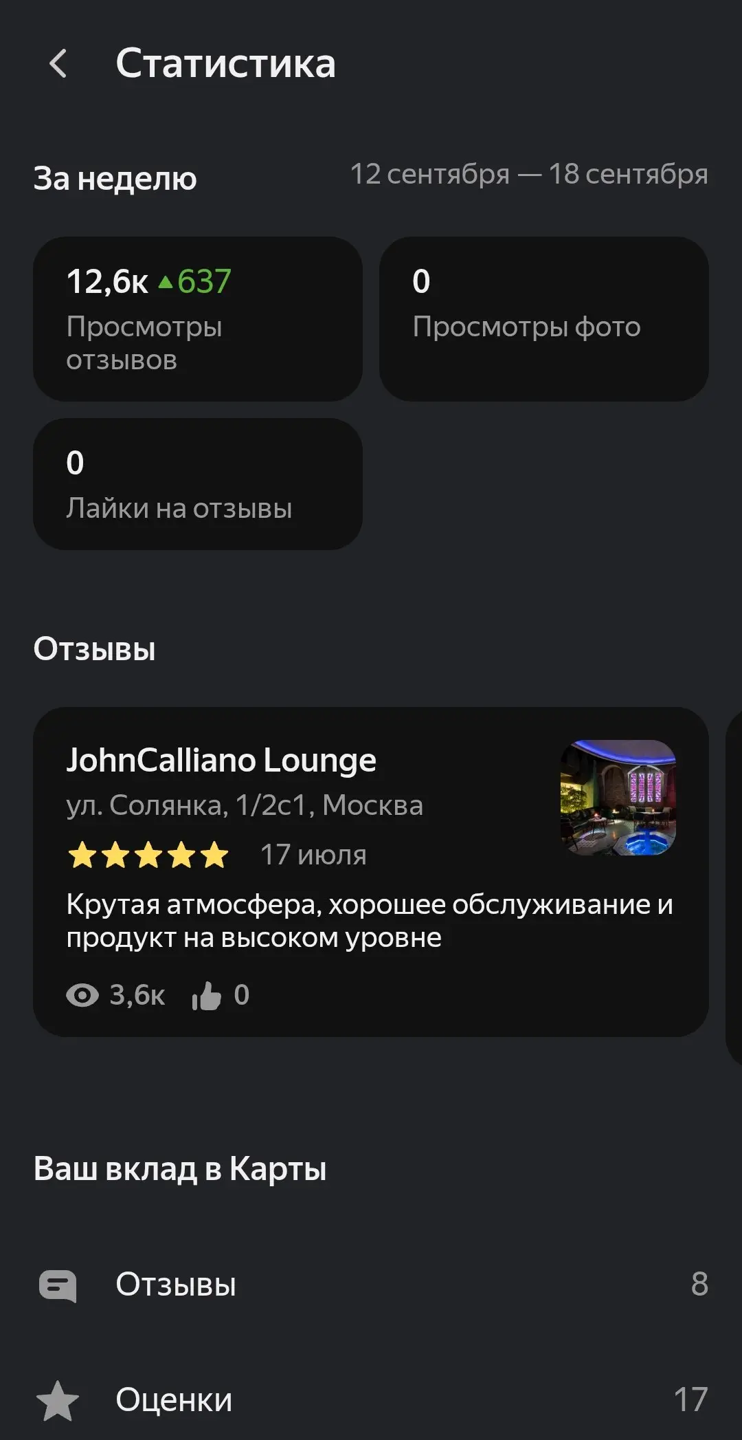 ➡️ Достижения в Яндекс Картах
🗯 Нерегулярная рубрика с обзорами Достижений/Ачивок в разных сервисах.
Я люблю оставлять отзывы и фидбеки, будь то озон, холодные звонки или Яндекс | Сетка — социальная сеть от hh.ru