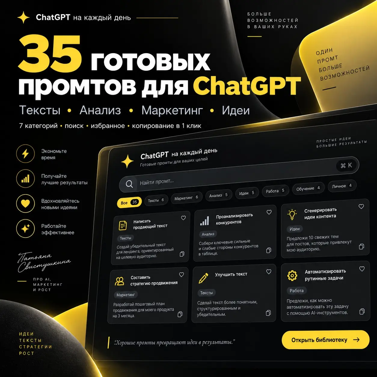 35 готовых промтов для нейросети на каждый день. | Сетка — социальная сеть от hh.ru
