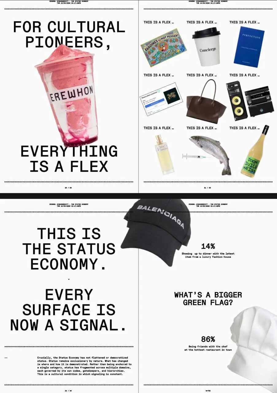 Everything is a signal: почему все зумеры нишевые
Highsnobiety выпустили серию исследований The Status Economy о том, как у Gen Z и миллениалов меняется понимание статуса и культурного капитала | Сетка — социальная сеть от hh.ru