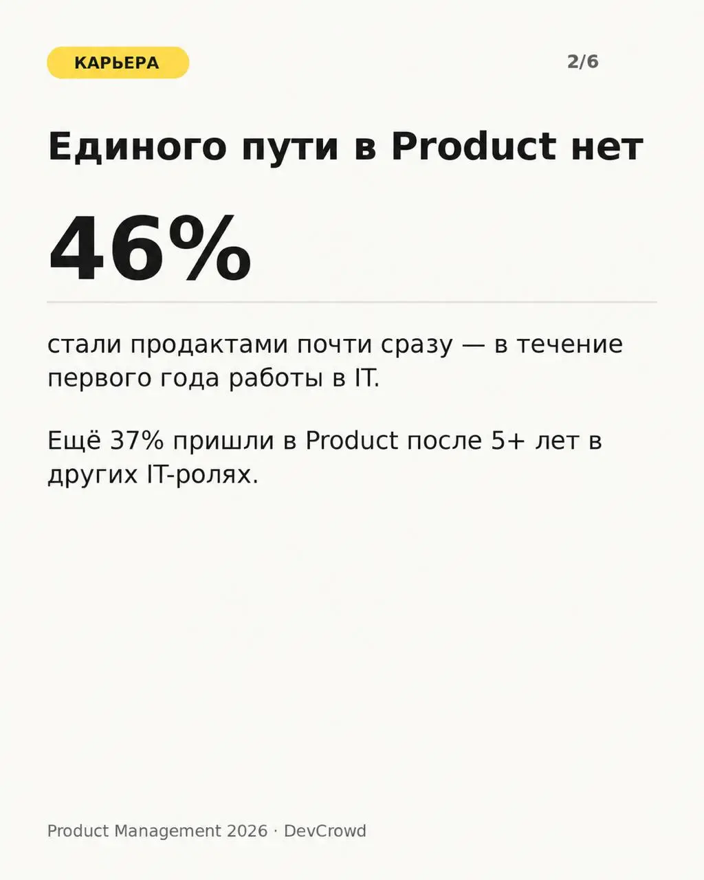 💰 Меньше «что делать», больше «сколько заработали»
Вышло большое исследование Product Management 2026 от DevCrowd и Контура. Выборка получилась довольно зрелой: 90% участников — Middle и выше | Сетка — социальная сеть от hh.ru