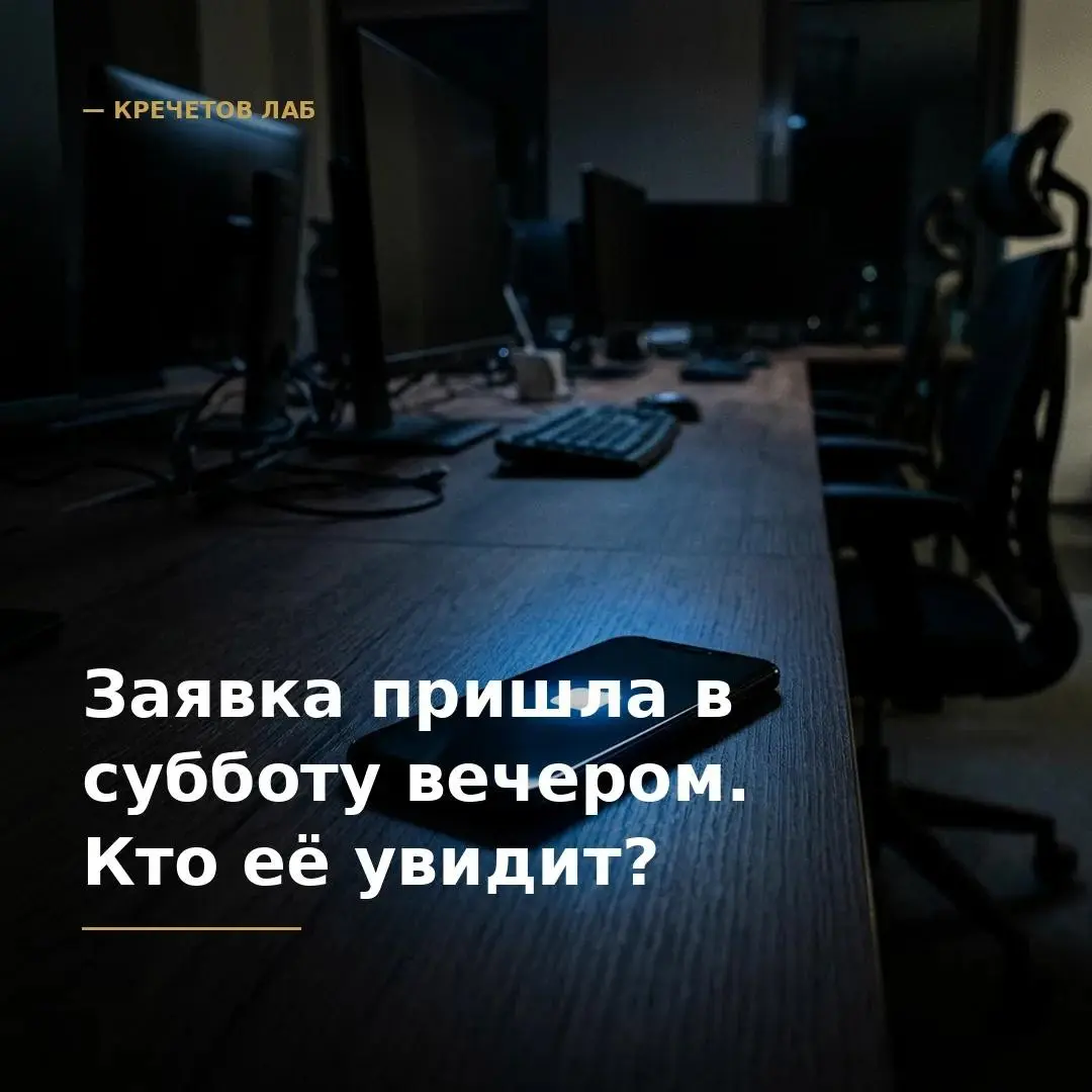Заявка пришла в субботу вечером. Кто её увидит? | Сетка — социальная сеть от hh.ru