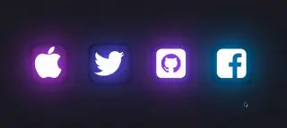 CSS glowing icons - светящиеся иконки на CSS. В тему сделать на период нового года.
https://codepen.io/KrishnaaGupta/pen/MWoRqmr | Сетка — социальная сеть от hh.ru