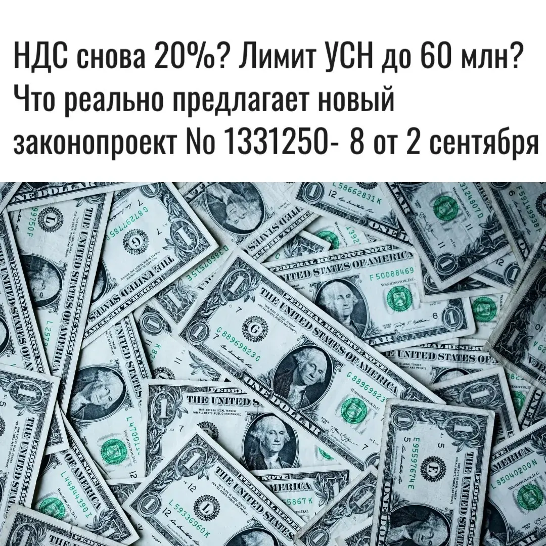 НДС снова 20%? Лимит УСН до 60 млн? Что реально предлагает н | Сетка — социальная сеть от hh.ru