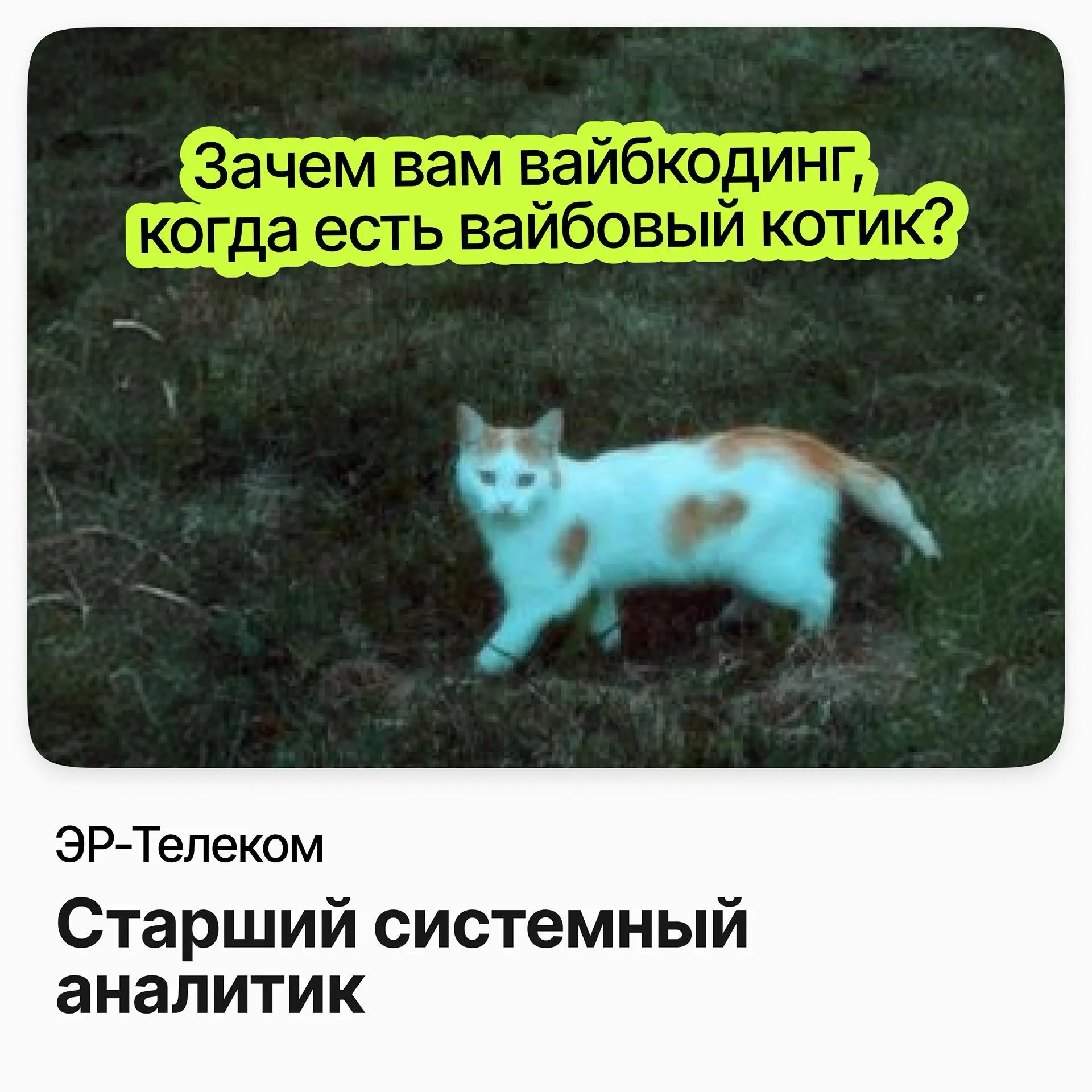 📊 Старший системный аналитик / ЭР-Телеком
ЭР-Телеком — один из крупнейших телеком-операторов России, в том числе бренд Дом.ru.
Ищут старшего системного аналитика в команду разработки | Сетка — социальная сеть от hh.ru