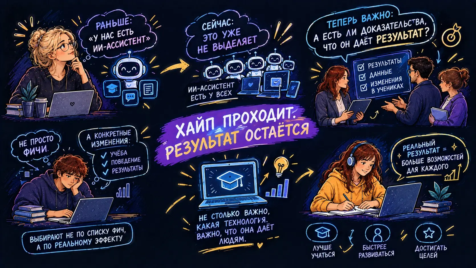 Индустрия EdTech заметно устала от «у нас есть ИИ» | Сетка — социальная сеть от hh.ru
