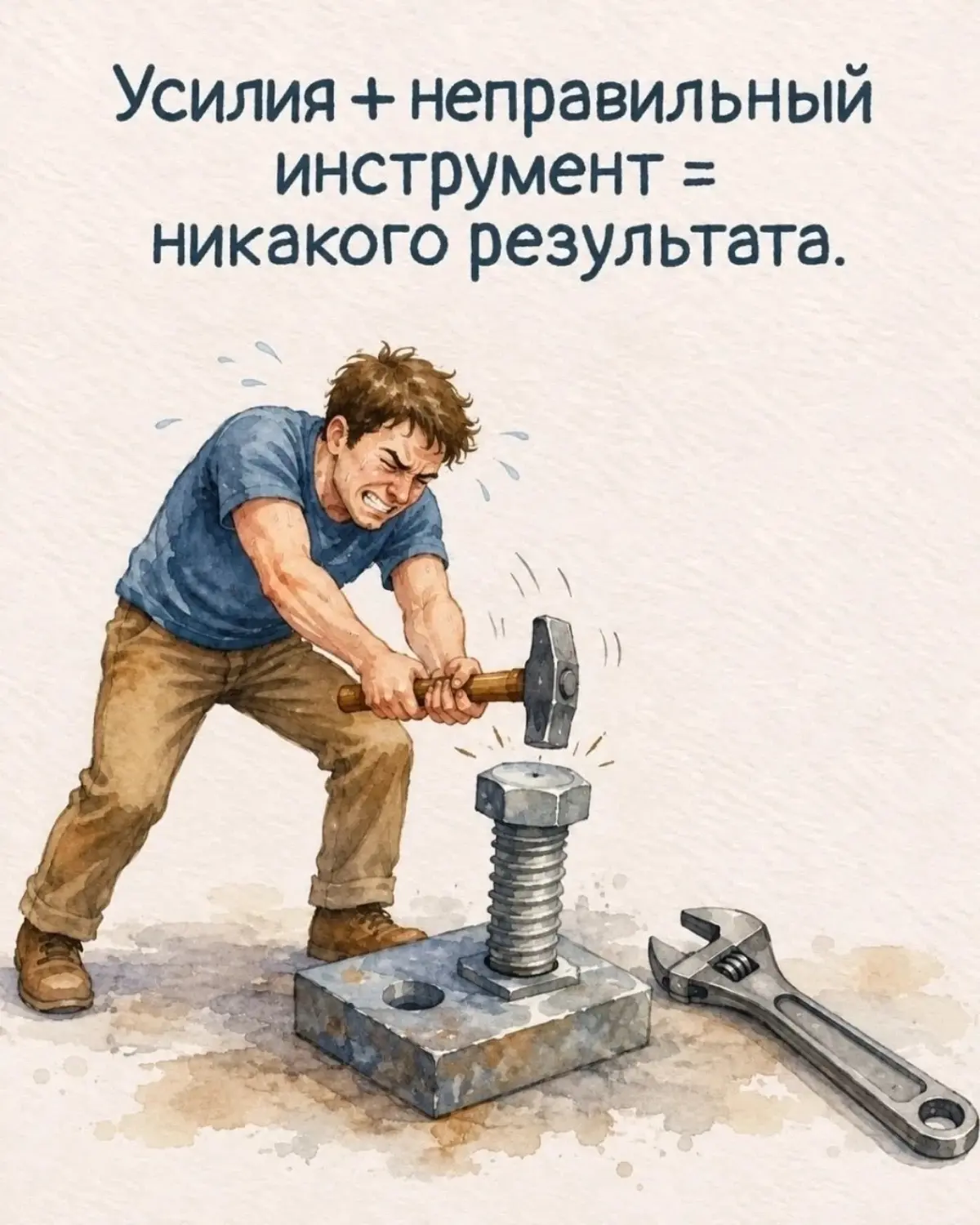 Порой кажется что в руках неправильный инструмент ...почему усилия не дают положительного результата ...
А что думаете вы? | Сетка — социальная сеть от hh.ru