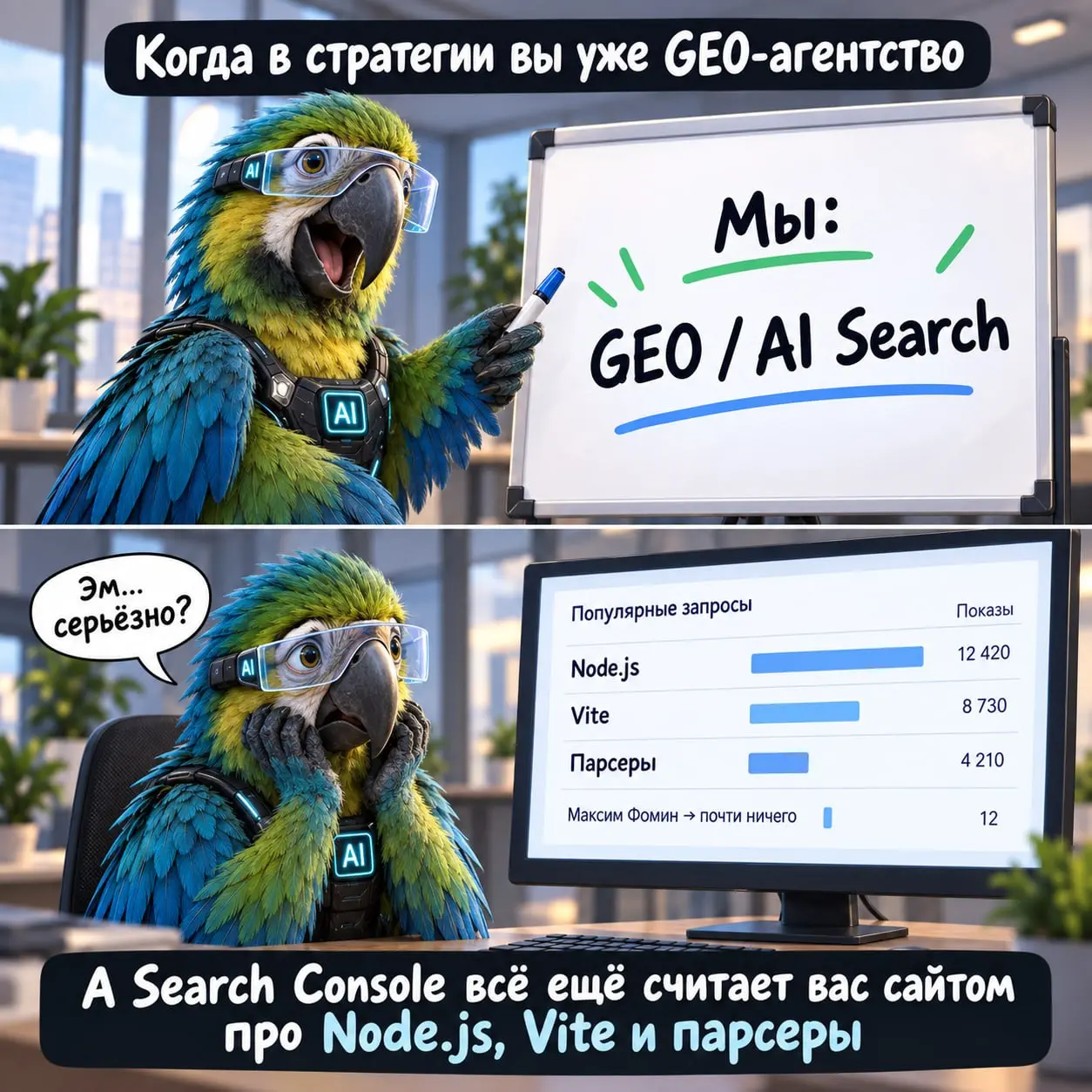 Кем Google считает вашу компанию?
Мы недавно решили проверить это на себе
Сейчас VVERH активно развивает GEO, AI Search и продвижение брендов в нейросетях
Логично было посмотреть, насколько это позици... | Сетка — социальная сеть от hh.ru