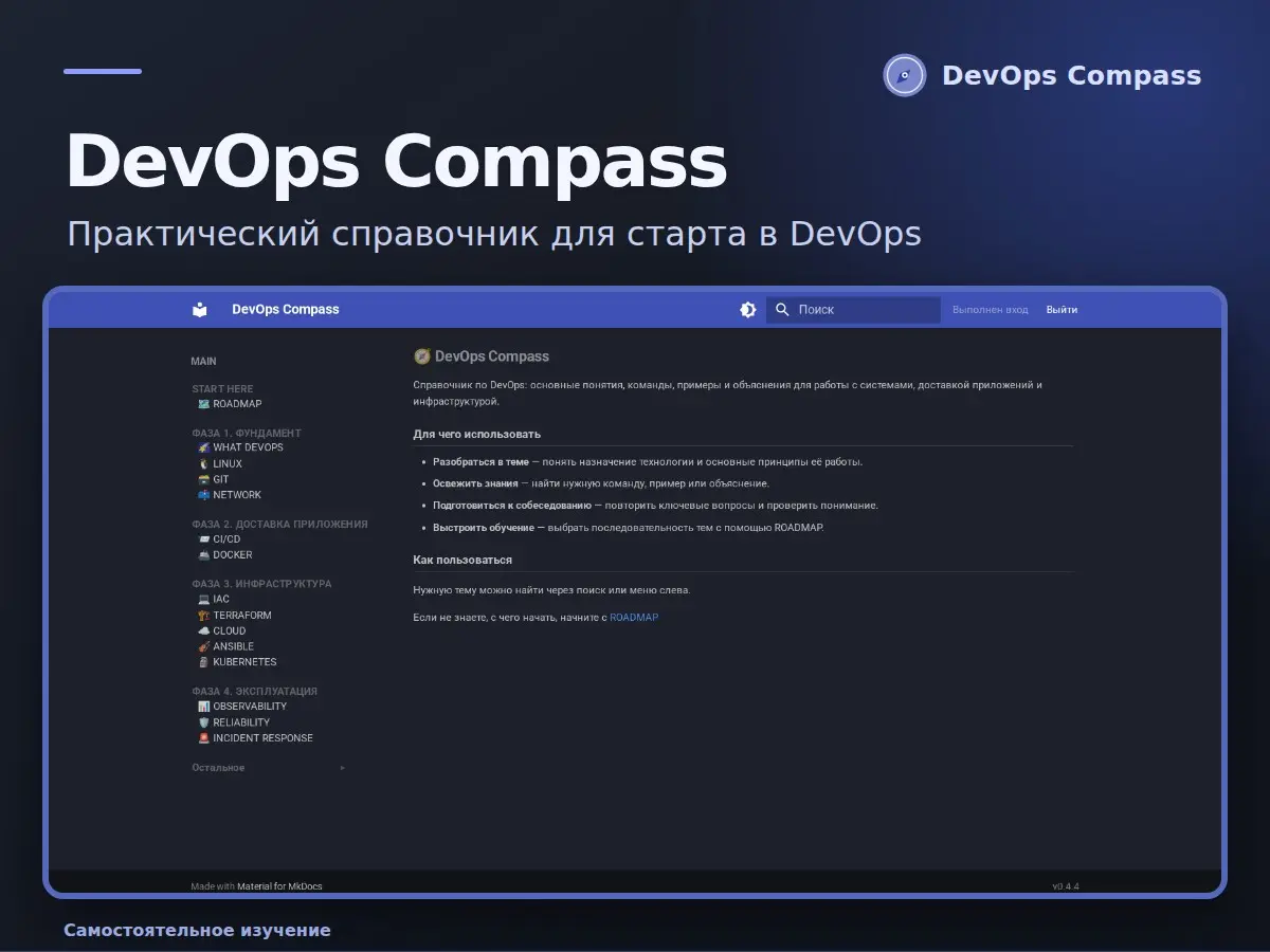 🧭 Новая версия базы знаний — DevOps Compass | Сетка — социальная сеть от hh.ru