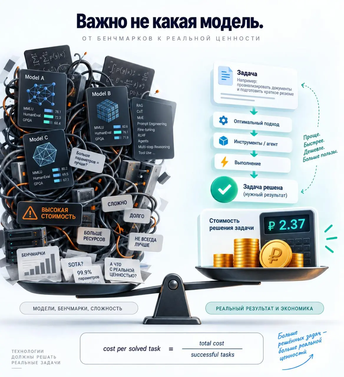 Не те бенчмарки по моделям мы смотрим.
Фронтирные модели становятся умнее, умеют решать всё более сложные задачи и часто стоят соответствующе | Сетка — социальная сеть от hh.ru