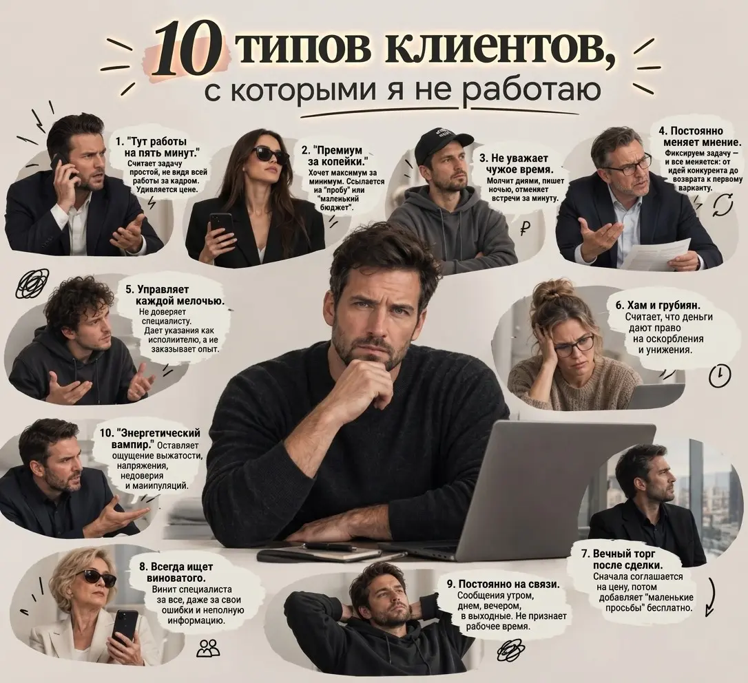 Типы клиентов с которыми я больше никогда не буду работать. | Сетка — социальная сеть от hh.ru