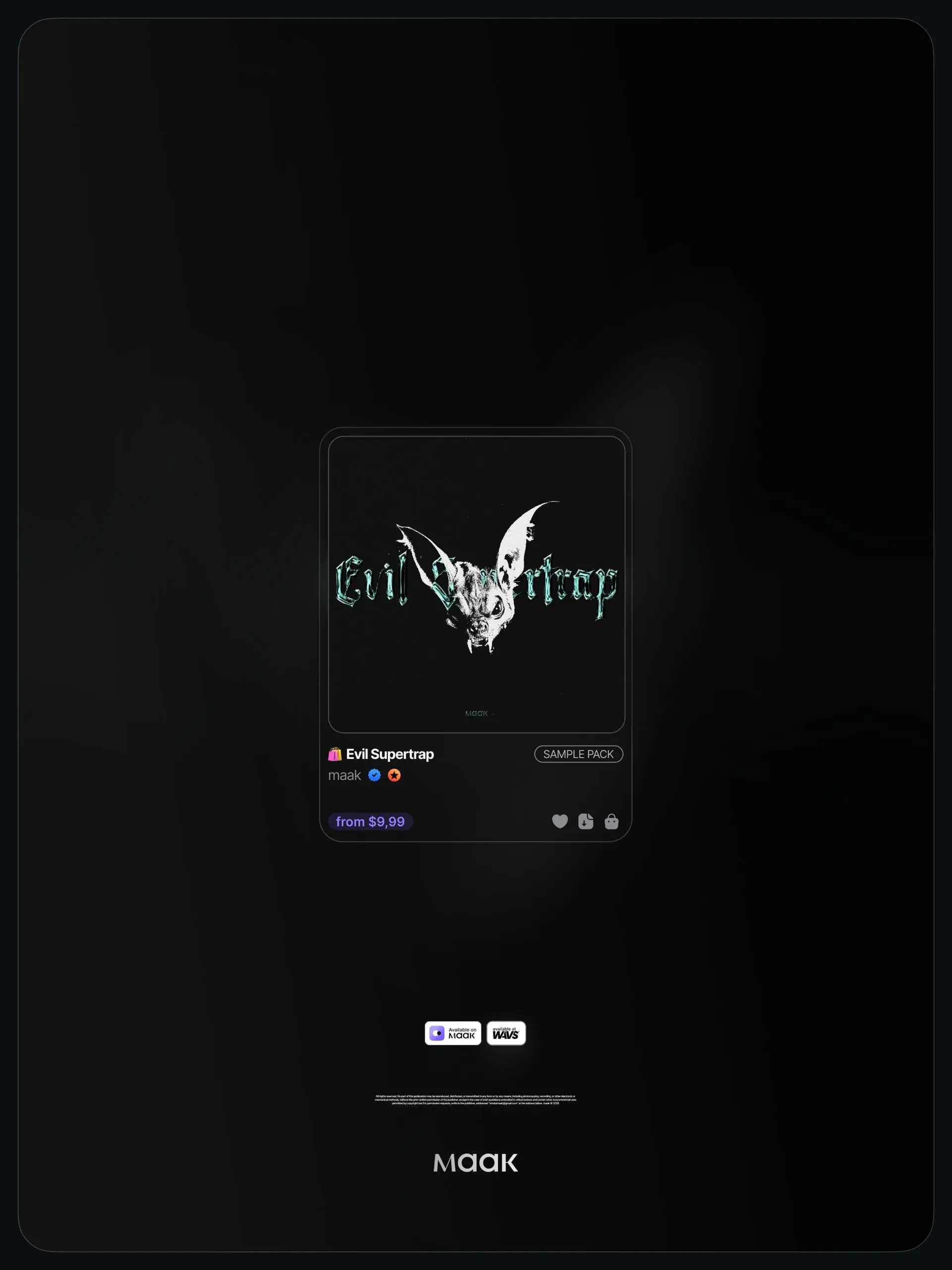 🛍#lot — Новый семпл-пак «Evil Supertrap»
Enter the dark and explosive world of «Evil Supertrap» by maak® – a hard-hitting sample pack built for producers pushing the boundaries of Super Trap, Rage, Tr... | Сетка — социальная сеть от hh.ru