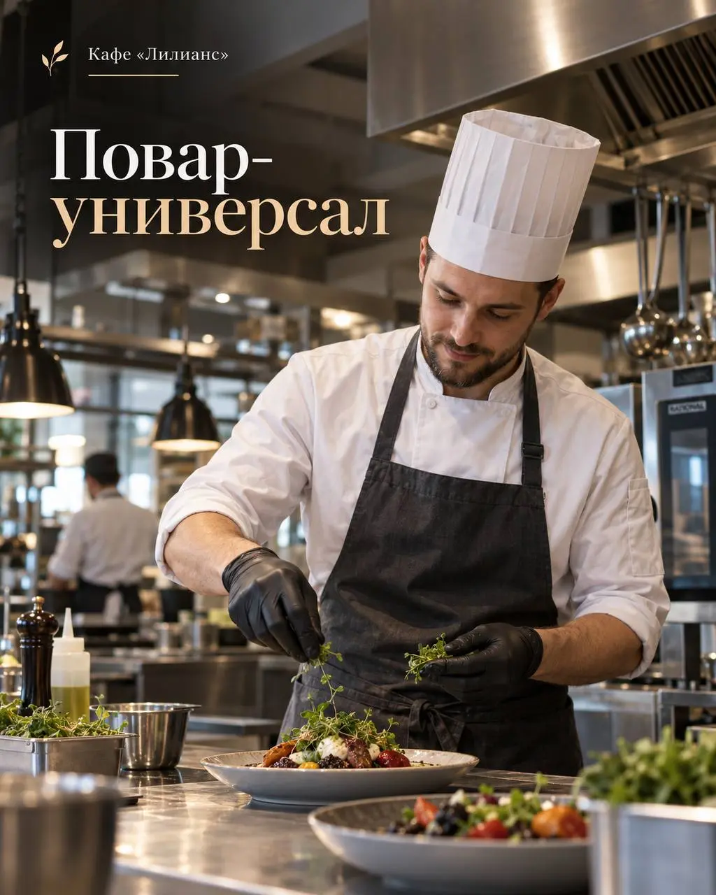 ПОВАР-УНИВЕРСАЛ
110 000₽ - 130 000₽
Кафе «Лилианс»
• Москва, м. Октябрьское поле, ул. Маршала Бирюзова 22к1
• Рестораны/Кафе
• +79654125958
Полное описание вакансии размещено в Телеграм и Макс | Сетка — социальная сеть от hh.ru