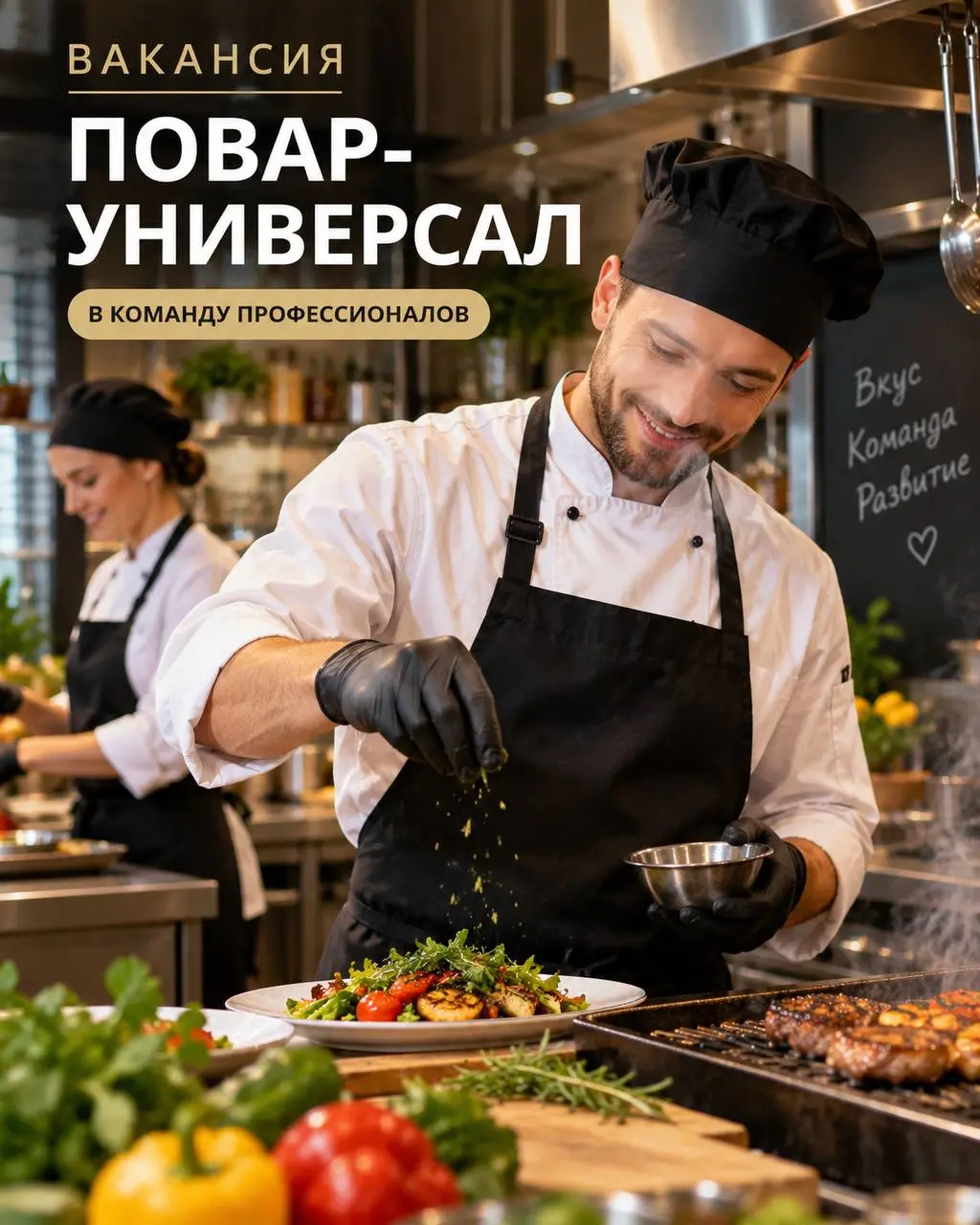 ПОВАР-УНИВЕРСАЛ
Прямой работодатель
• Москва
• Рестораны/Кафе
• +79165952245
Полное описание вакансии размещено в Телеграм и Макс. Переходите по ссылке в закрепленном сообщении | Сетка — социальная сеть от hh.ru