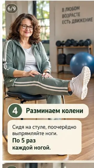 🌿 5 минут для суставов — и утро начинается легче!
Знакомо чувство, когда утром хочется сначала немного размяться, а уже потом браться за дела?
С возрастом суставам особенно важно регулярное движение | Сетка — социальная сеть от hh.ru