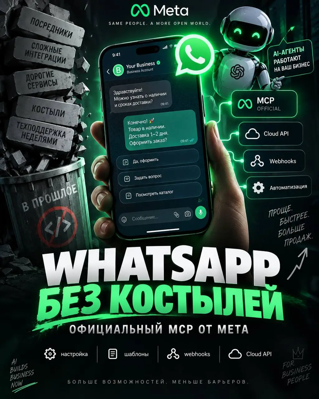 Meta наконец-то выпустила официальный MCP для WhatsApp Business | Сетка — социальная сеть от hh.ru