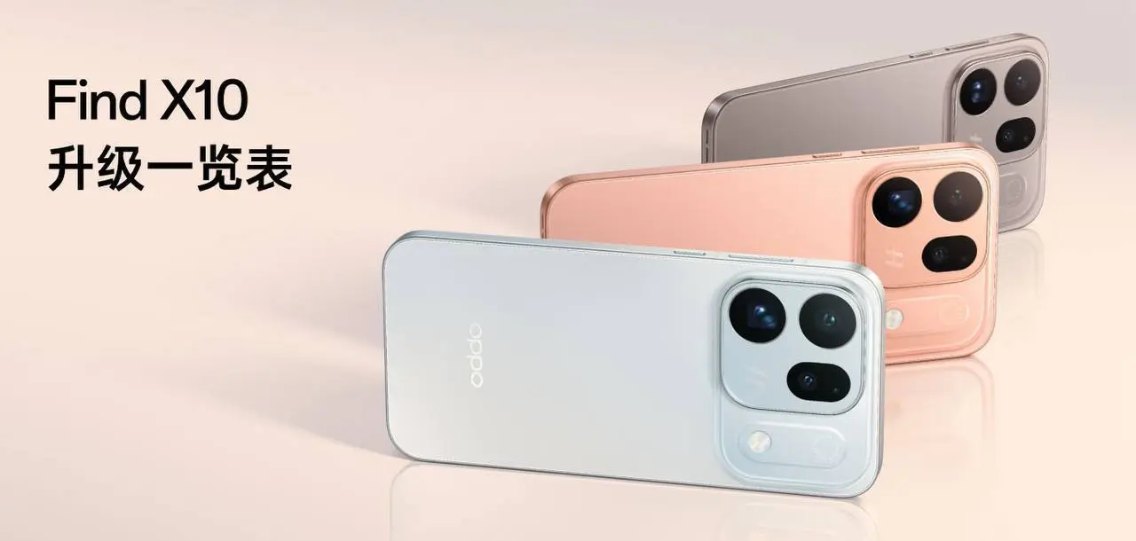 OPPO выкатили Find X10 и Find X10 E.
Find X10 — это про камеры: две на 200 Мп, перископ с 2,8x зумом и запись 8K.
Find X10 E — доработанный Find X9s. Добавили беспроводную зарядку и Bluetooth 6.2 | Сетка — социальная сеть от hh.ru