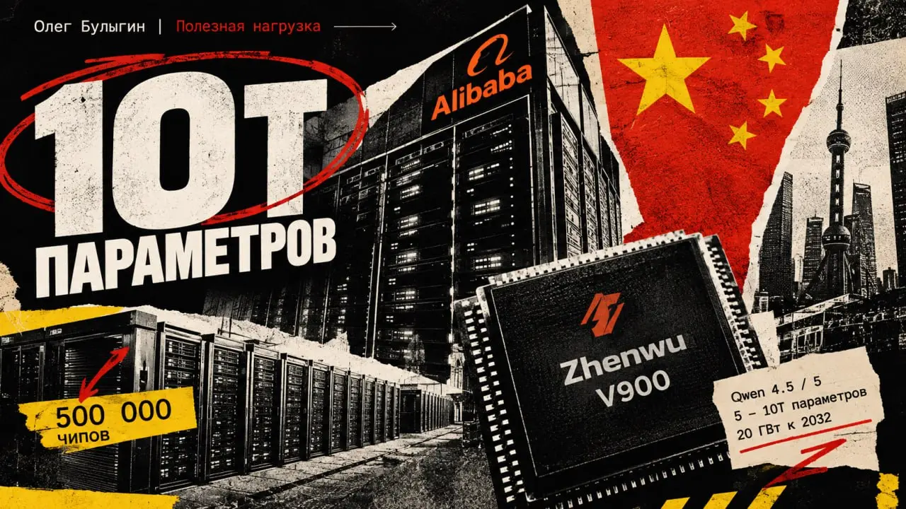 10 триллионов параметров и полмиллиона чипов: Alibaba включила режим гигантомании 🇨🇳
Новости из Поднебесной: Alibaba на конференции Apsara решила показать, у кого дата-центр больше | Сетка — социальная сеть от hh.ru