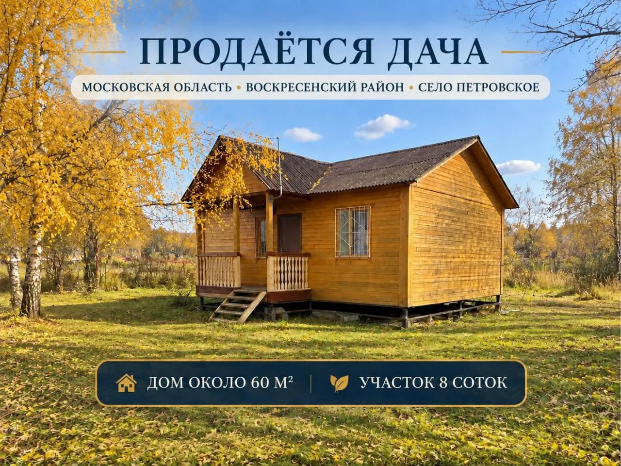 ПРОДАЁТСЯ ДАЧА В ВОСКРЕСЕНСКОМ РАЙОНЕ
Московская область, Воскресенский район, село Петровское | Сетка — социальная сеть от hh.ru