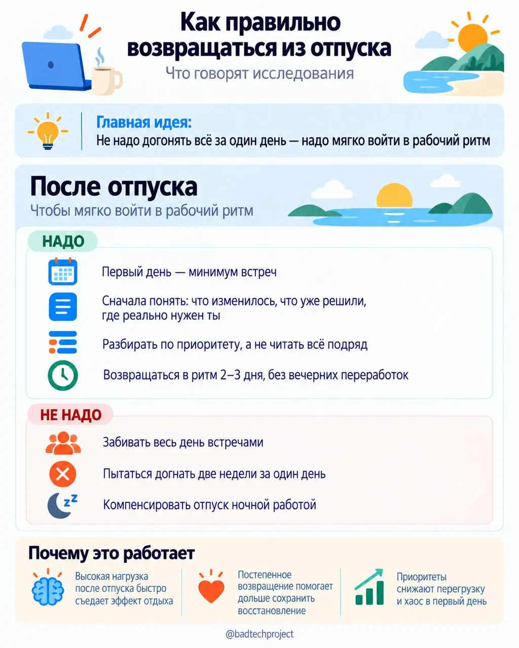 Как правильно уходить в отпуск и возвращаться из него, чтобы прямо по кайфу (Часть 2)
Вот тут можно почитать Часть 1
Теперь сам отпуск | Сетка — социальная сеть от hh.ru