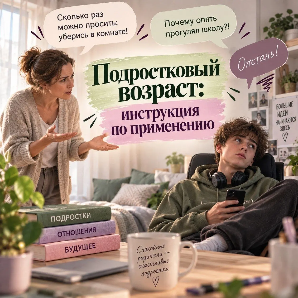 «Сколько раз можно просить: уберись в комнате!»
«Почему опять прогулял школу?!»
А в ответ — молчание, закатывание глаз или резкое «отстань!» | Сетка — социальная сеть от hh.ru