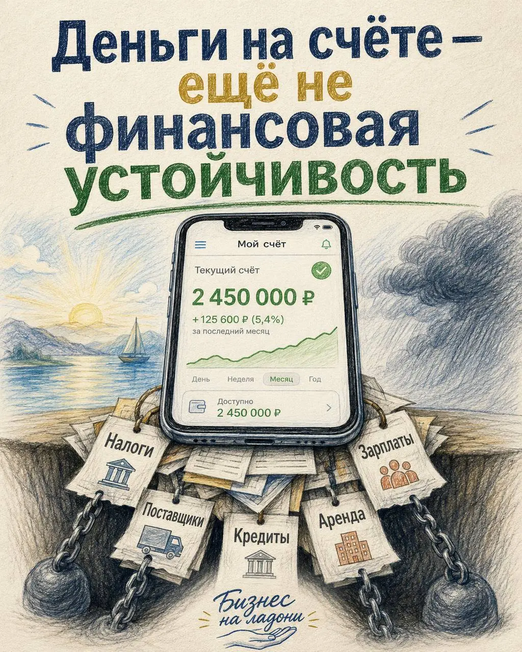 Деньги на счёте не равно финансовая устойчивость ❗️💰
Вот представьте - собственник открывает банковское приложение, видит деньги на счёте и думает: «Всё нормально - деньги есть»🙂🙂
Но деньги на счёте е... | Сетка — социальная сеть от hh.ru
