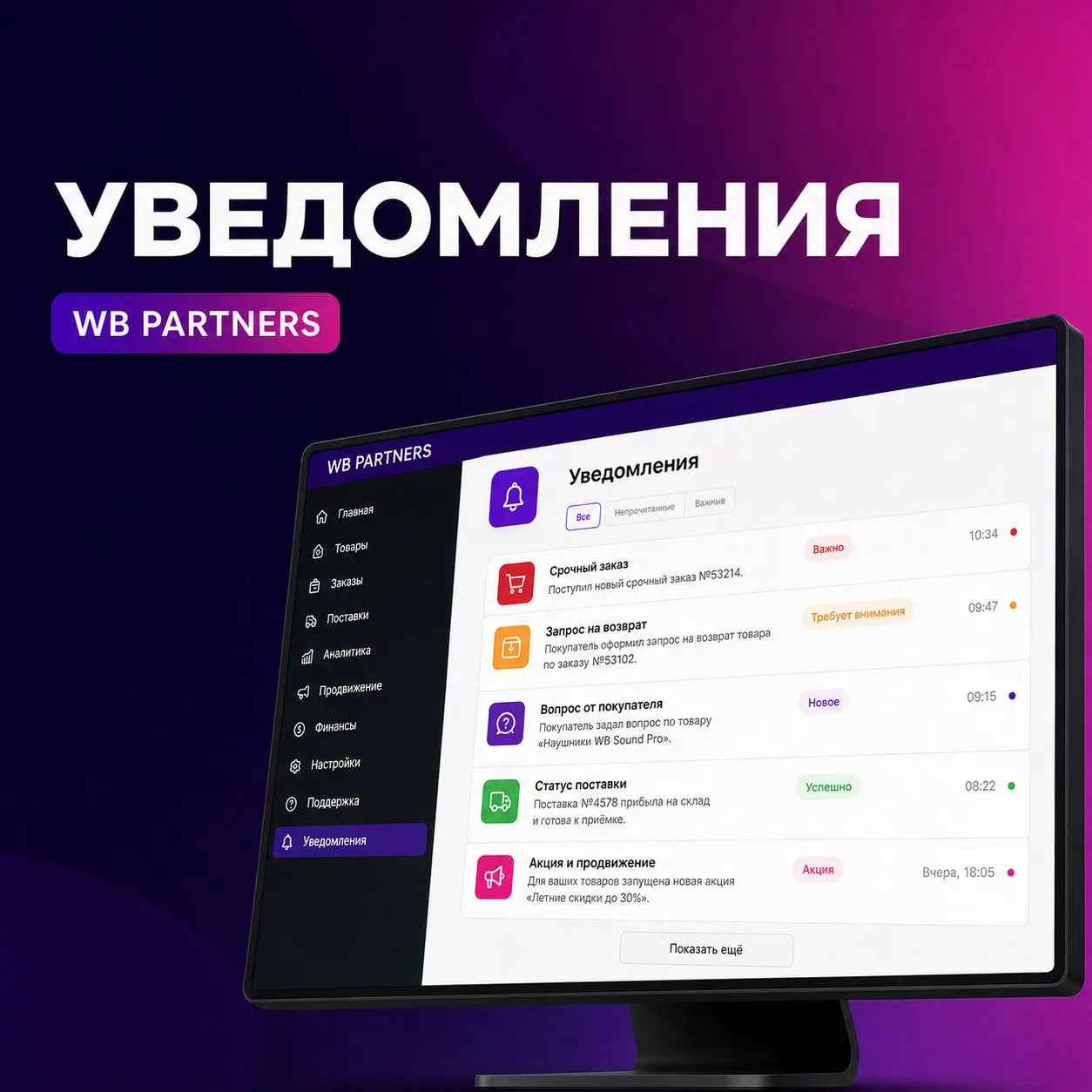 🔔 Уведомления WB Partners: какие сообщения нельзя пропускать
Колокольчик в личном кабинете — не декоративный элемент | Сетка — социальная сеть от hh.ru
