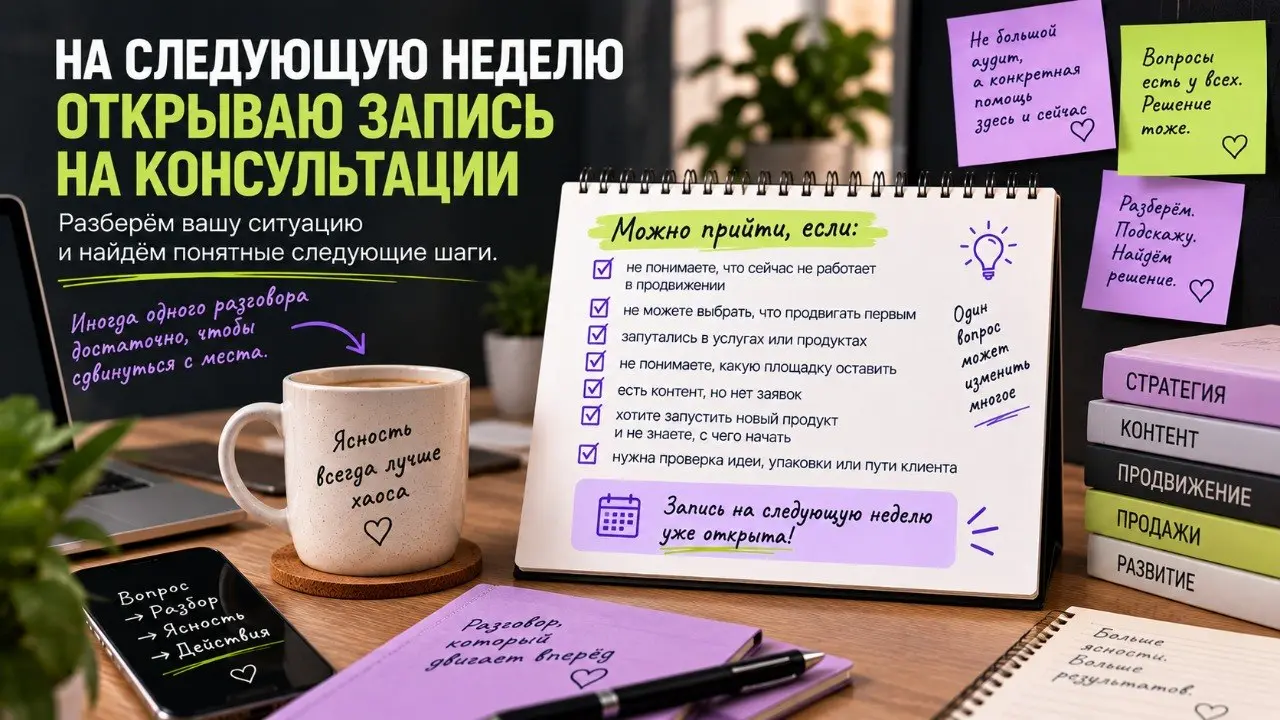 Открываю запись на консультации на следующую неделю | Сетка — социальная сеть от hh.ru