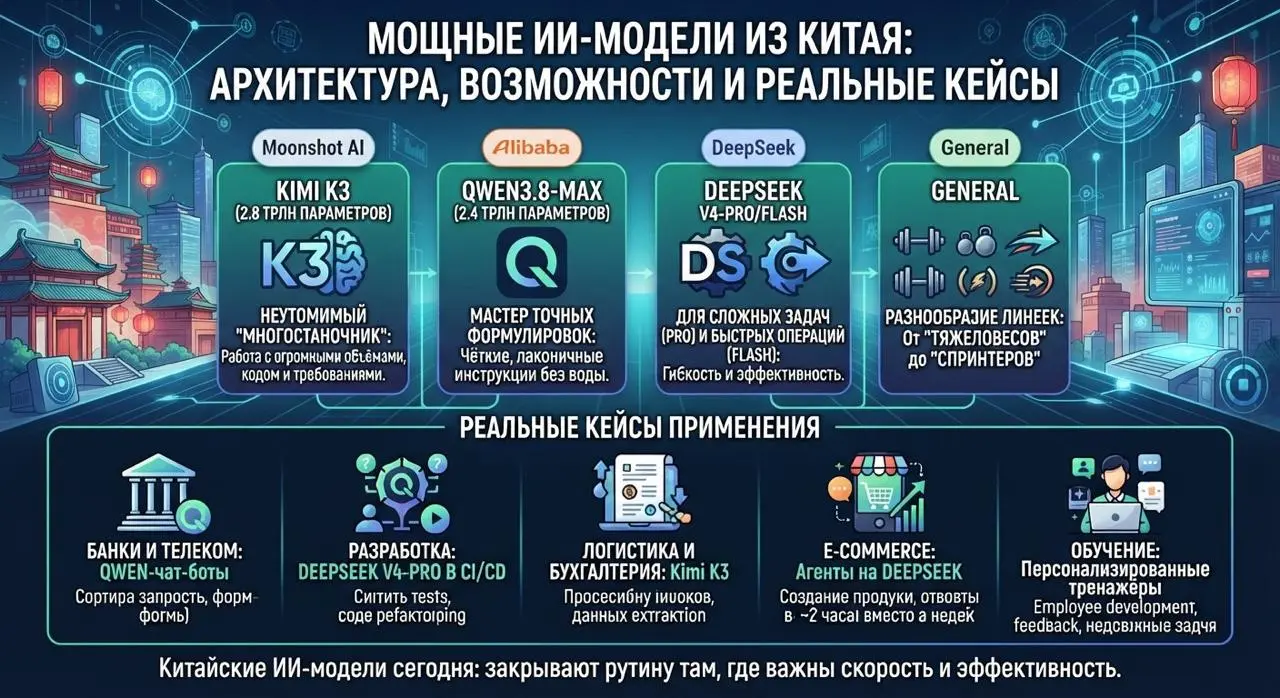 Мощные ИИ-модели из Китая: архитектура, возможности и кейсы применения
Китайские компании в ИИ-гонке пошли не американским путём | Сетка — социальная сеть от hh.ru