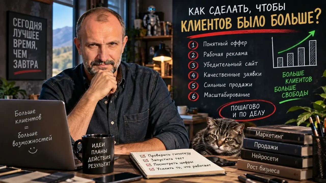 Как сделать, чтобы клиентов стало больше. Без магии, шаманства и «давайте ещё рекламы»
В прошлый раз разобрались с неприятной вещью: «мало клиентов» — это не диагноз.
Причина может быть в спросе | Сетка — социальная сеть от hh.ru
