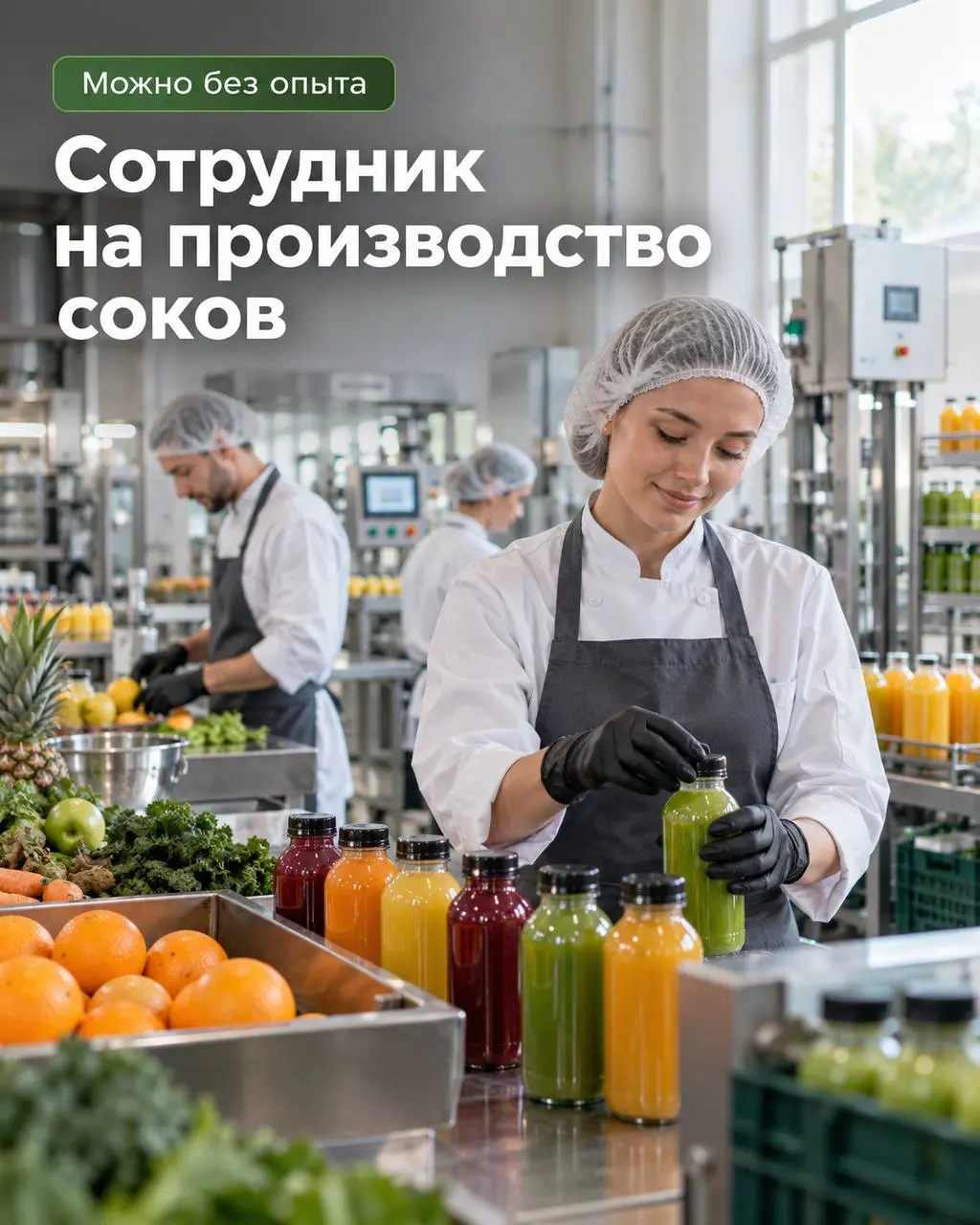 СОТРУДНИК НА ПРОИЗВОДСТВО СОКОВ
От 4 000₽/смена
Производство функциональных напитков
• Москва, Кольская улица, 2к4
• Производство
• +79858149808
Полное описание вакансии размещено в Телеграм и Макс | Сетка — социальная сеть от hh.ru