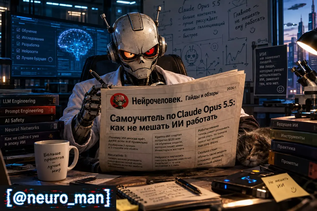 Гайд по работе с Claude Opus 5.5 от Anthropic: самое важное из официальных рекомендаций для новой модели
Рекомендации называются скромно: «Извлечение максимальной пользы из Opus 5 | Сетка — социальная сеть от hh.ru